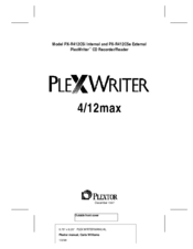 Plextor PX-R412CSe User Manual