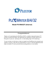 Plextor PX-W8432Ti Operation Manual