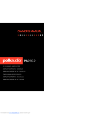 Polk Audio PA250.2 21 CHANNELS Owner's Manual