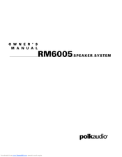 Polk Audio RM6005 Owner's Manual