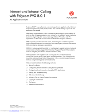 Polycom PVX Software Manual