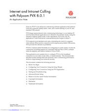 Polycom PVX 8.0.1 Software Manual