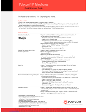 Polycom Soundpoint ip 400 Quick Reference Manual