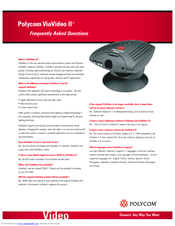 Polycom ViaVideoII Frequently Asked Questions