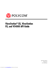 Polycom ViewStation FX Api Manual