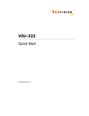 RADVision VIU-323 Quick Start Manual