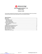 Polycom Global Management System 7.0.0 Release Note