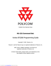 Polycom Vortex EF2280 Programming Manual