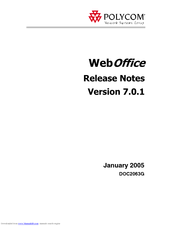 Polycom WebOffice Release Note