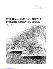 Preh Commander MC128WX Operating Instructions Manual