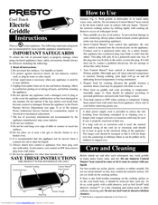 Presto 7034 Instructions