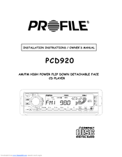 Profile PCD920 Installation Instructions & Owner's Manual