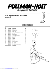 Pullman Holt DS-20 Replacement Parts List