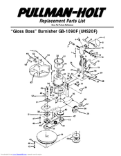 Pullman Holt Gloss Boss GB-1090F Replacement Parts List
