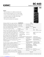 QSC SC-443 Specifications
