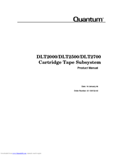 Quantum DLT 2000 Product Manual