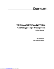 Quantum DLTtape DLT 2000 Product Manual