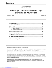 Quantum DLTtape Install Manual