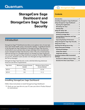 Quantum StorageCare Sage Dashboard Quick Start Manual