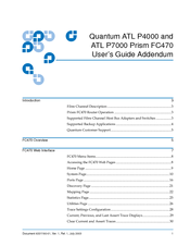 Quantum P4000 Series User Manual Addendum
