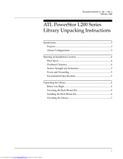 Quantum PowerStor L200 Unpacking Instructions Manual