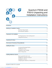 Quantum PX506 Unpacking And Installation Instructions