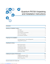 Quantum PX720 Unpacking And Installation Instructions