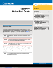Quantum Scalar 50 Quick Start Manual