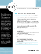 Quantum FC310 Quick Reference Manual