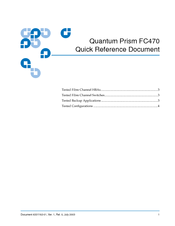 Quantum Prism FC470 Quick Reference