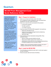 Quantum MC300 Prism Quick Reference Manual