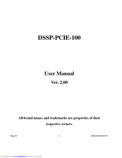 Quatech DSSP-PCIE-100 User Manual