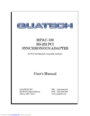 Quatech MPAC-100 User Manual