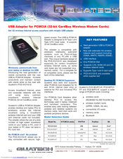 Quatech PCD-X/U142-E Specifications