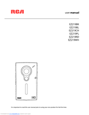 RCA EZ219 User Manual