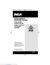 RCA WHP141 - WHP 141 - Headphones User Manual