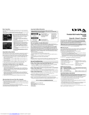 Rca Lyra X3000 Quick Start Manual