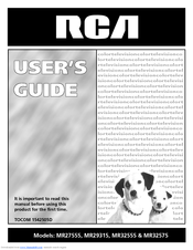 RCA MR27555 User Manual