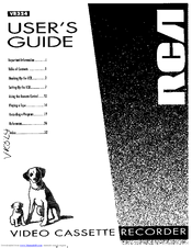RCA VR324 User Manual