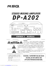 RSQ DP-A202 Owner's Manual