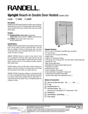 Randell 2420 Specifications