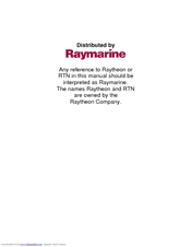 Raymarine NAV 298 User Manual