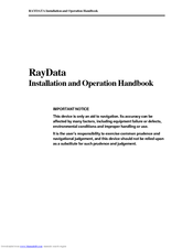 Raymarine Raydata Installation And Operating Handbook
