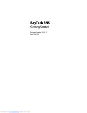 Raymarine RayTech RNS 5.0 Getting Started