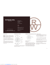 Raymond Weil Don Giovanni 4888-ST-20001 User Manual