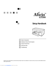 Ricoh Aficio G7500 Setup Manual