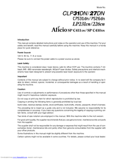 Ricoh LP226cn Quick Reference Manual