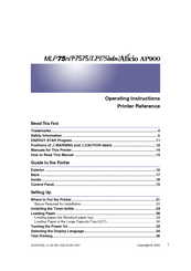 Ricoh P7575 Operating Instructions Manual