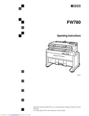 Ricoh FW780 Operating Instructions Manual