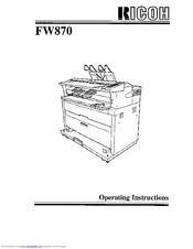 Ricoh FW870 Operating Instructions Manual